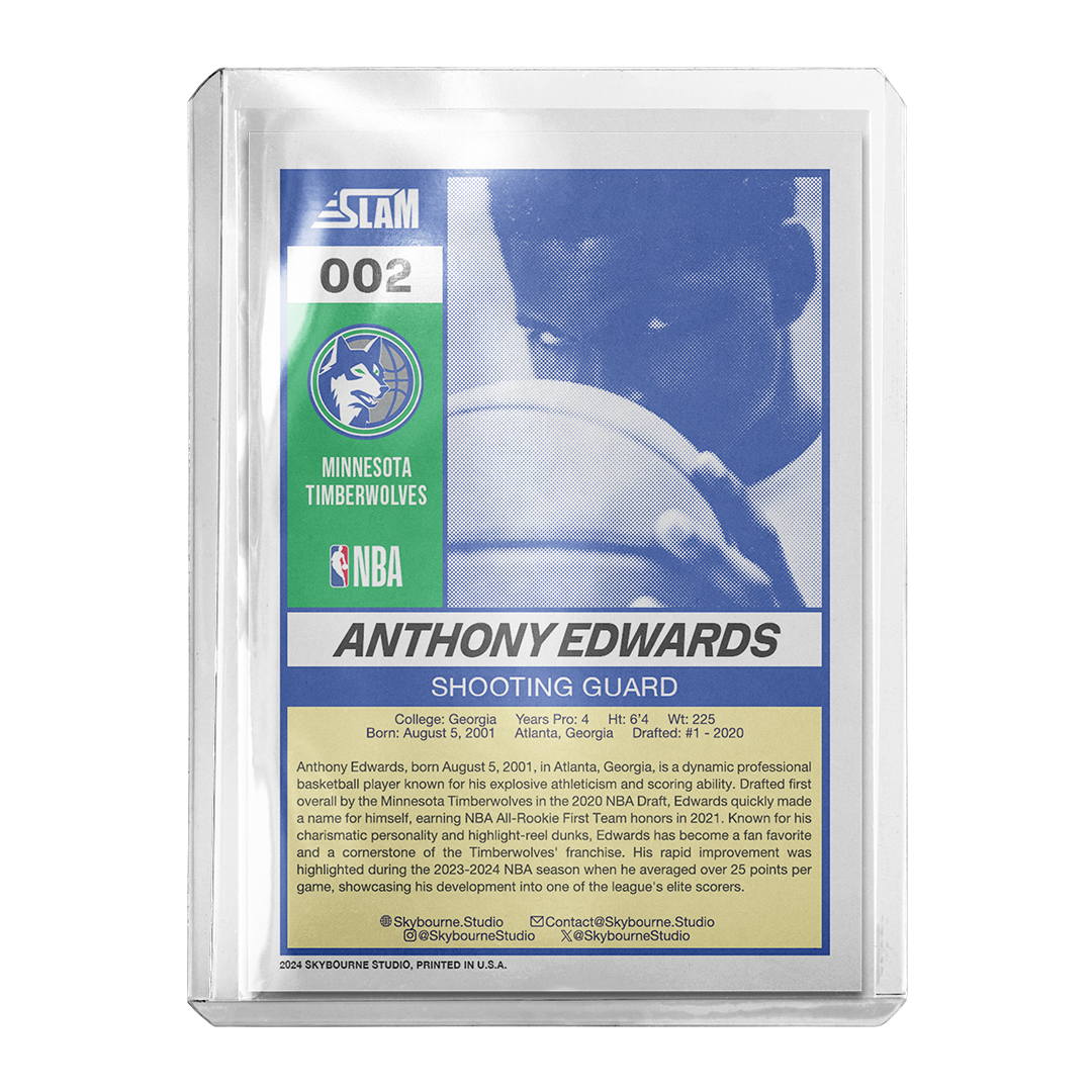 Custom Anthony Edwards Timberwolves Retro Card