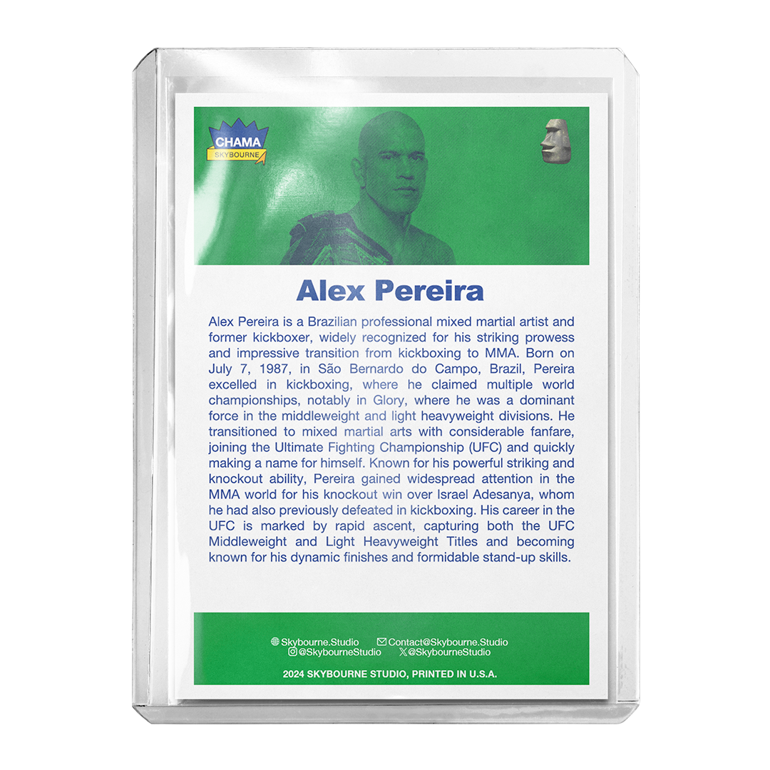 Custom Alex Pereira UFC 300 Knockout Retro Card