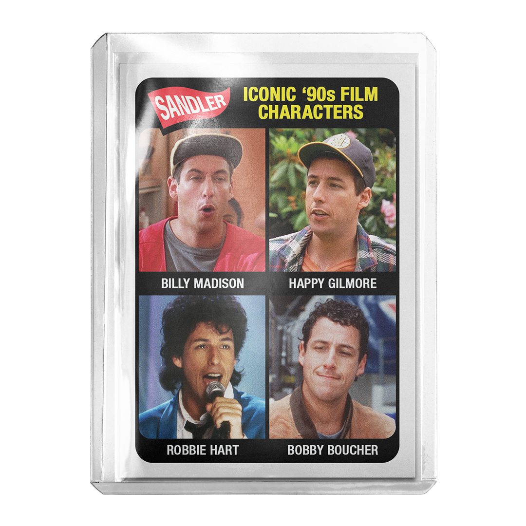 Custom Adam Sandler Iconic 90's Film Characters Retro Card