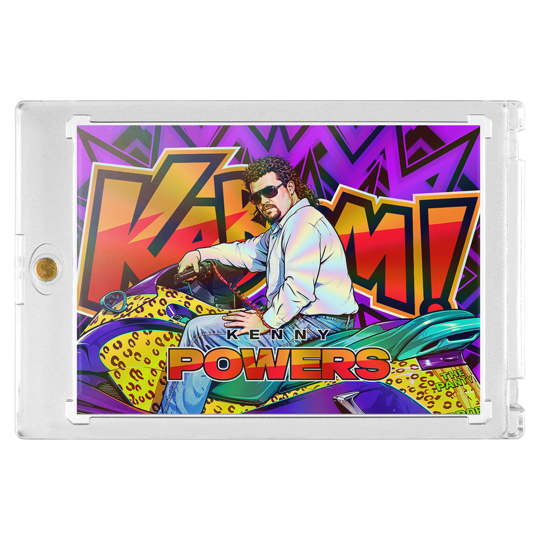 Custom Kenny Powers Holographic Purple Kaboom Card