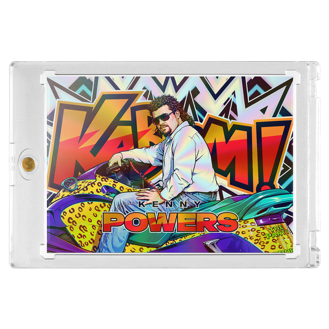 Custom Kenny Powers Holographic Silver Kaboom Card