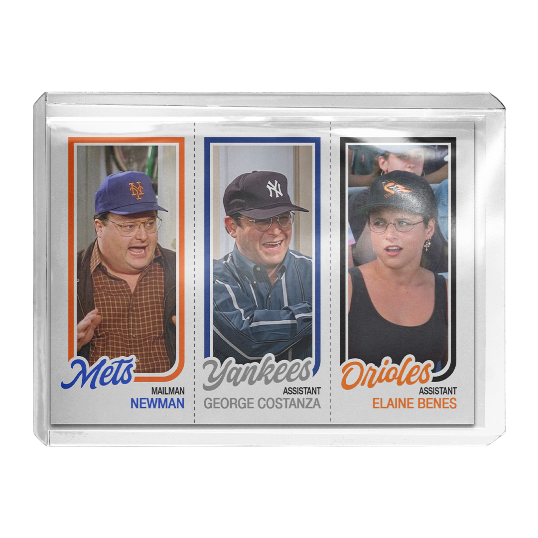 Custom Seinfeld Newman Costanza Elaine Retro Baseball Card