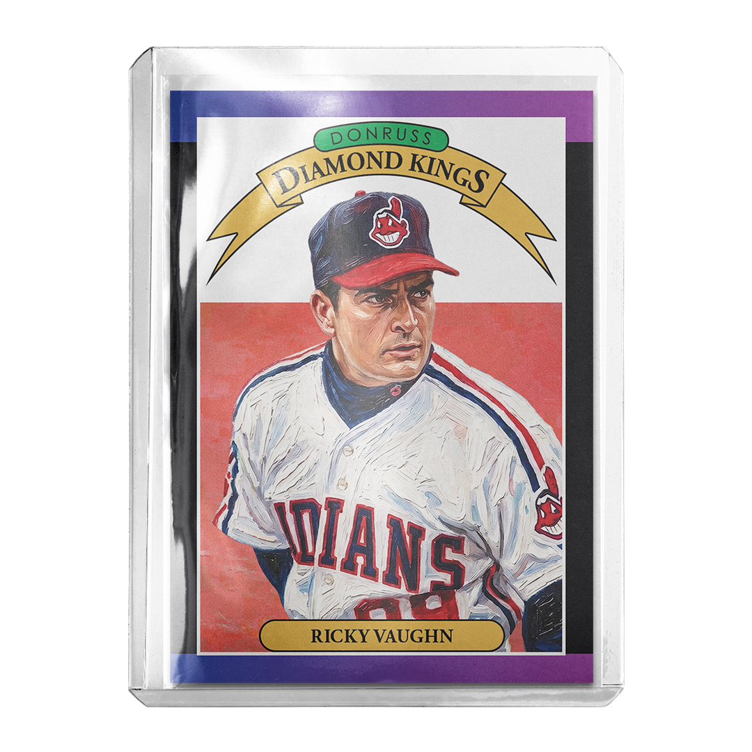 Custom Ricky Vaughn Major League 1989 Diamond Kings Retro Card