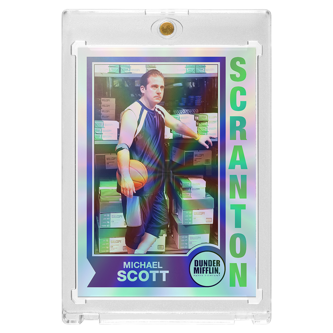 Custom The Office Michael Scott Holographic Retro Card