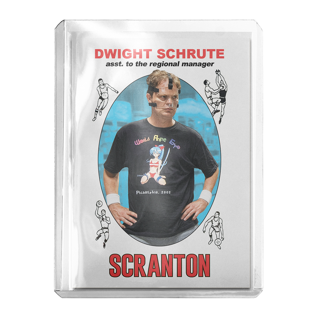 Custom The Office Dwight Schrute 1969 Retro Basketball Card