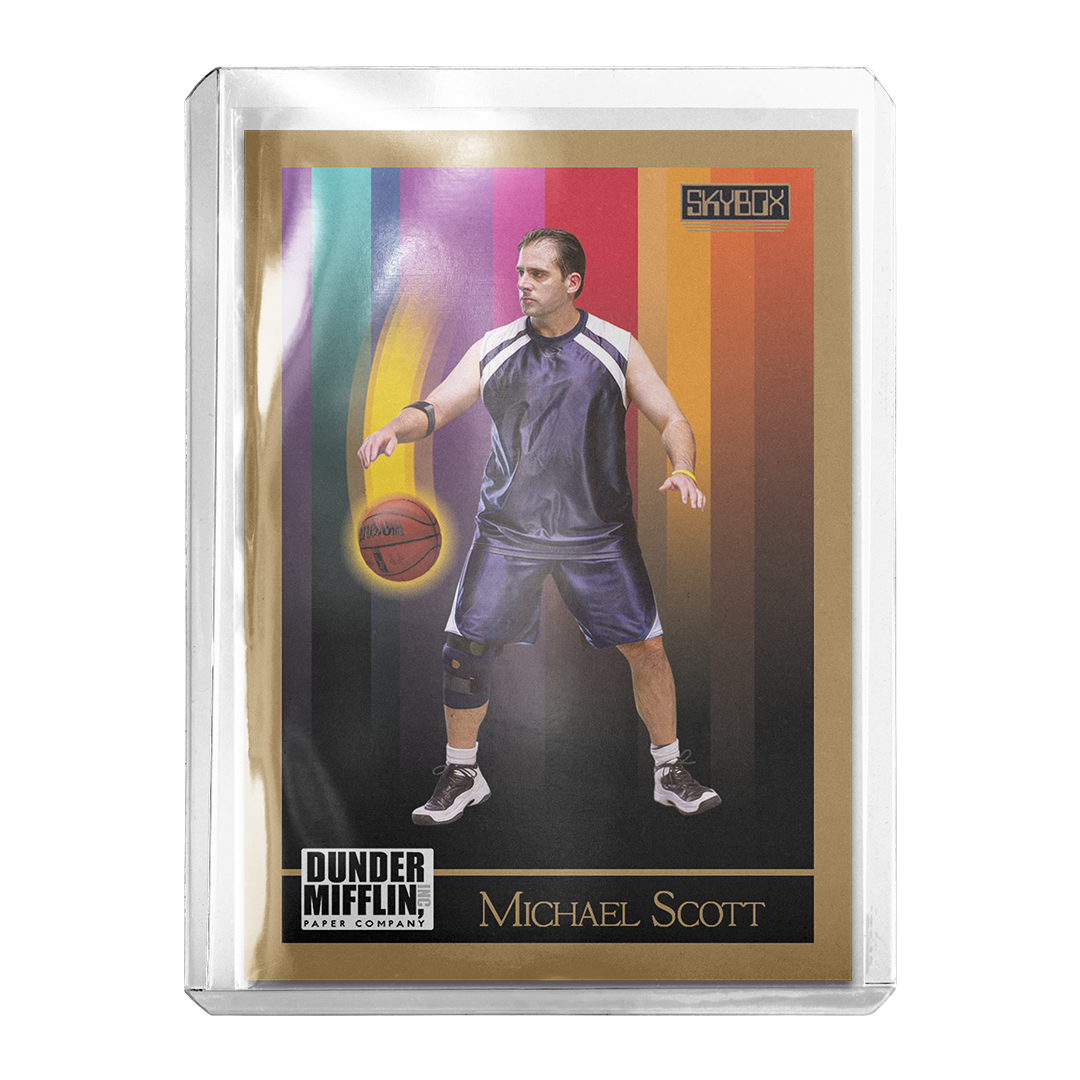 Custom The Office Michael Scott Skybox Retro Basketball Card