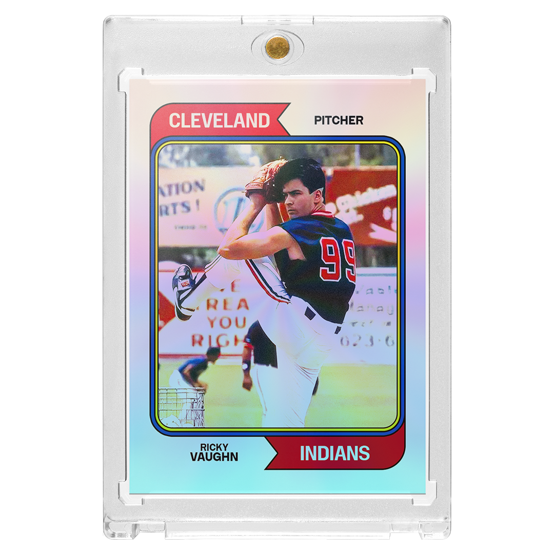 Custom Ricky Vaughn Major League Holographic Retro Card