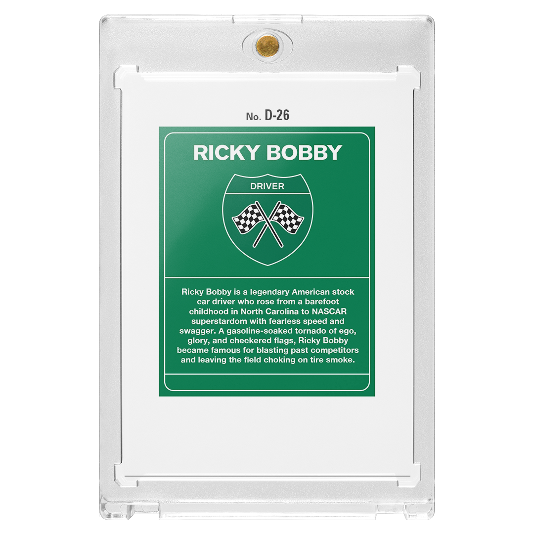 Custom Ricky Bobby Silver Holographic Downtown Card