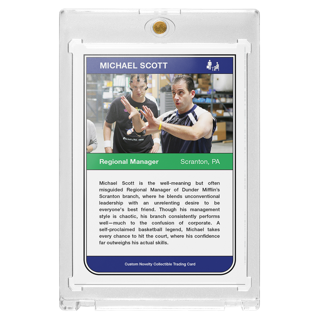 Custom The Office Michael Scott Holographic Retro Card