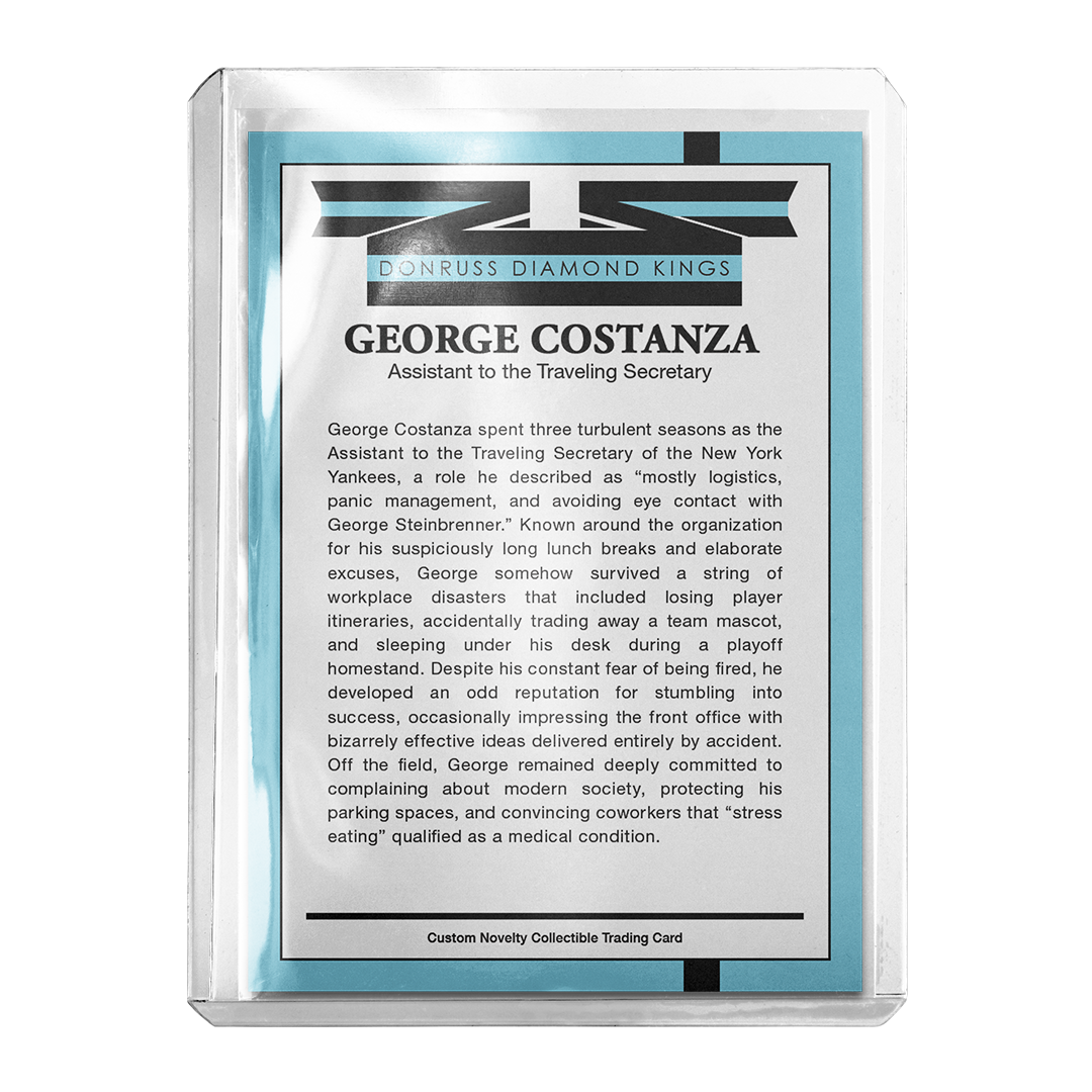 Custom George Costanza Diamond Kings Yankees Retro Card