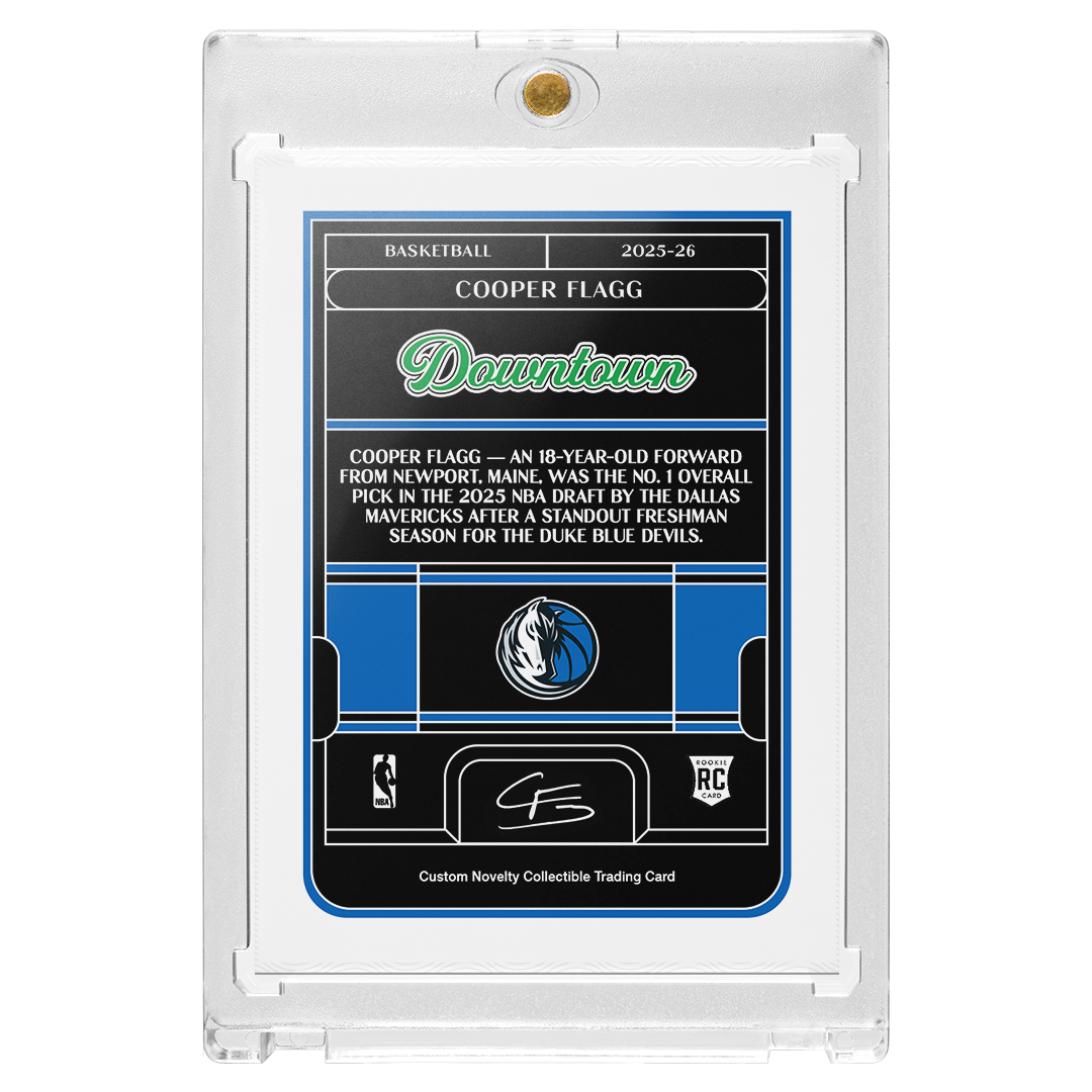 Custom Cooper Flagg Silver Holographic Downtown Card