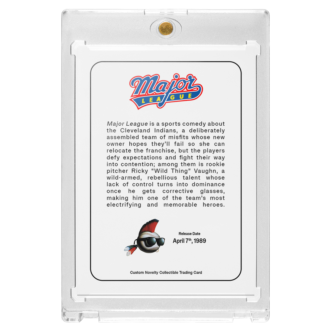 Custom Ricky Vaughn Major League Holographic Retro Card