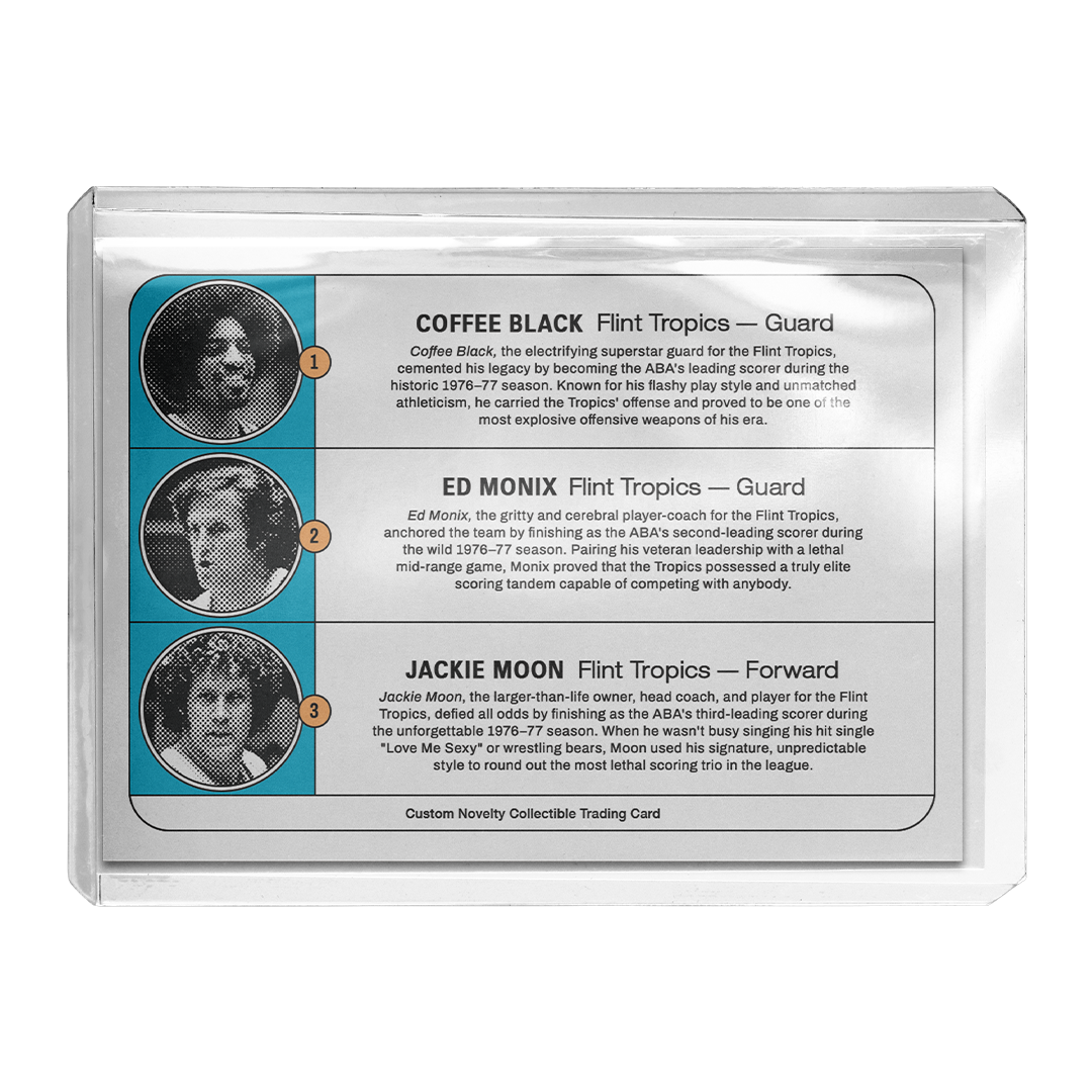 Custom Jackie Moon Coffee Black Ed Monix Semi-Pro Retro Card