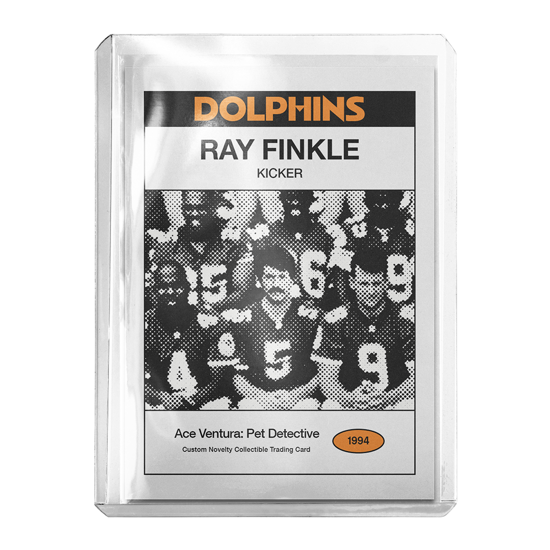 Custom Ray Finkle Ace Ventura Dolphins 1986 Retro Card