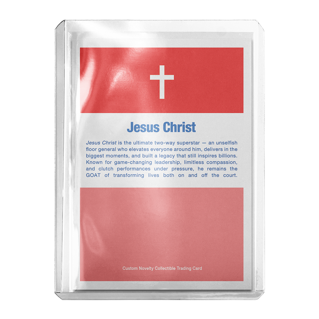Custom Jesus Christ Jumpshot Lamb of God Novelty Retro 1986 Basketball Card