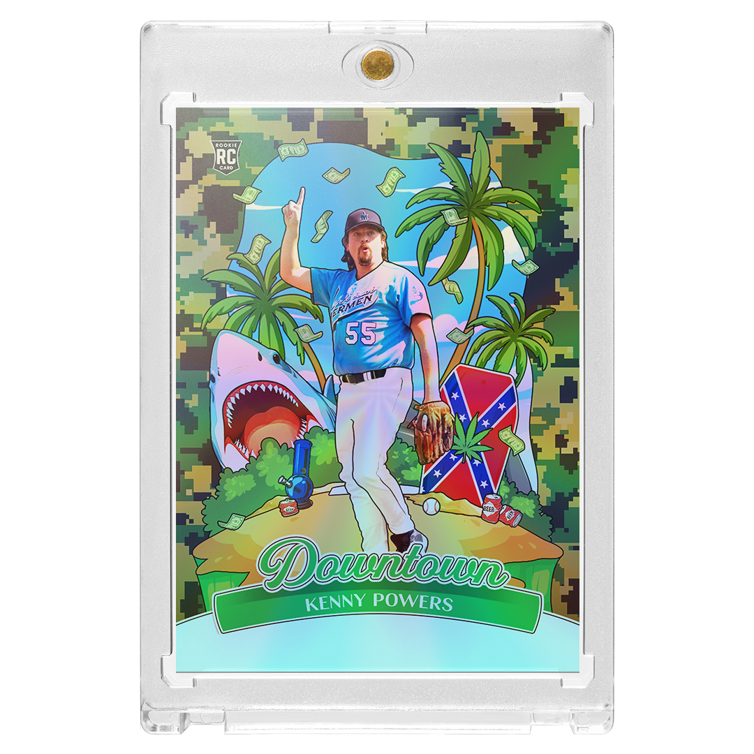 Custom Kenny Powers Digital Camo Holographic Downtown Card
