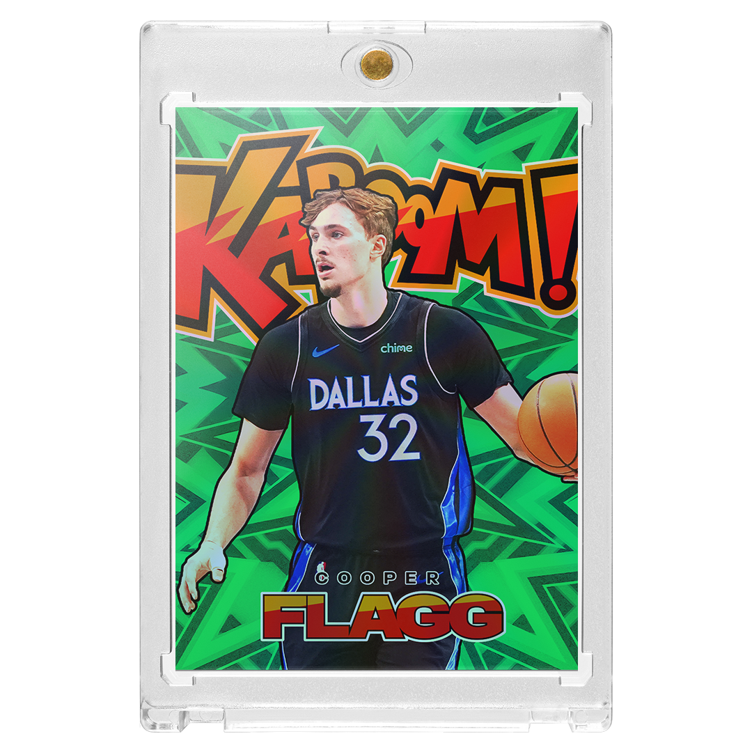 Custom Cooper Flagg Green Holographic Kaboom Card