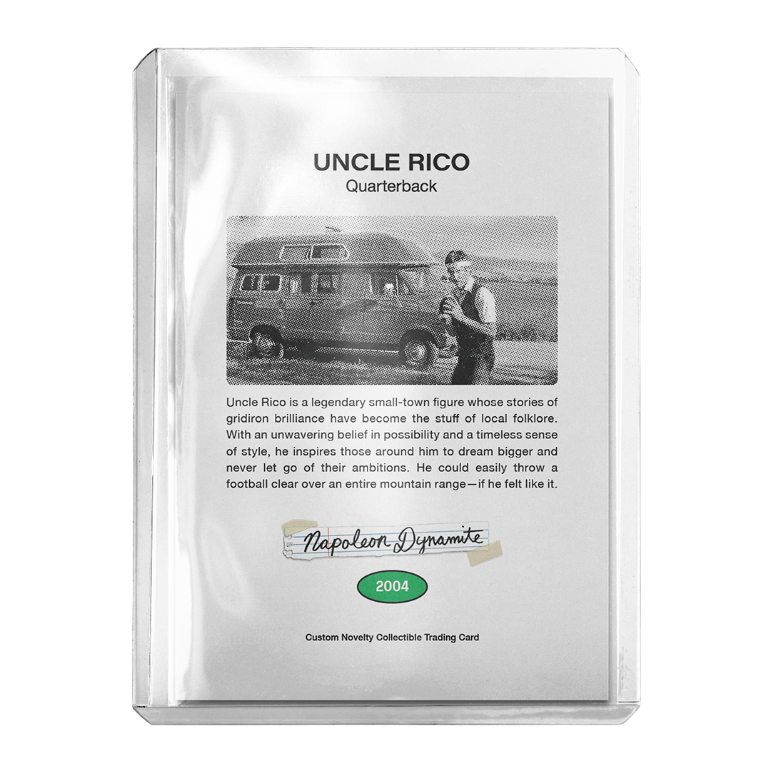 Custom Uncle Rico Napoleon Dynamite 1986 Retro Card
