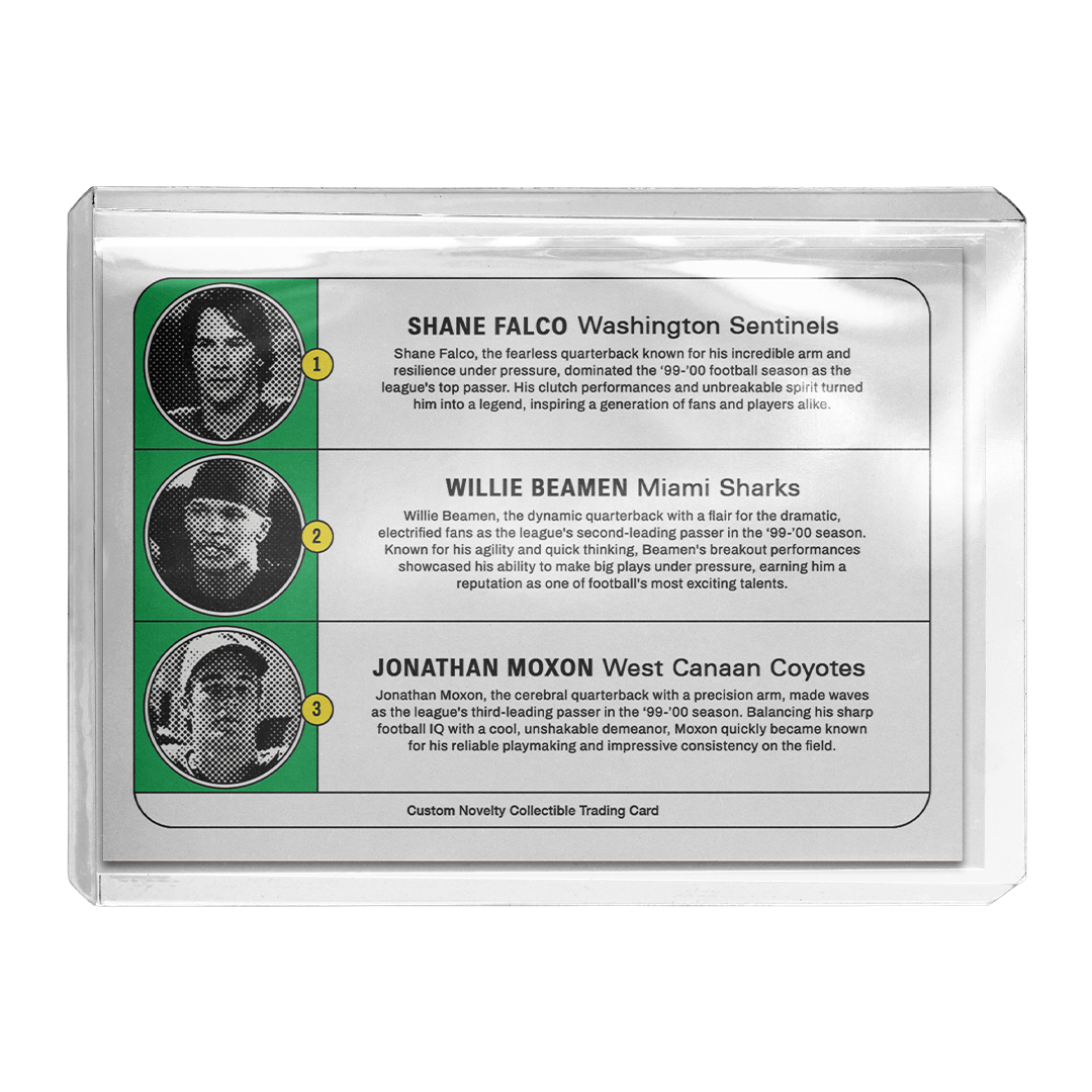 Passing Leaders - Shane Falco, Willie Beamen, Jonathan Moxon Retro Card