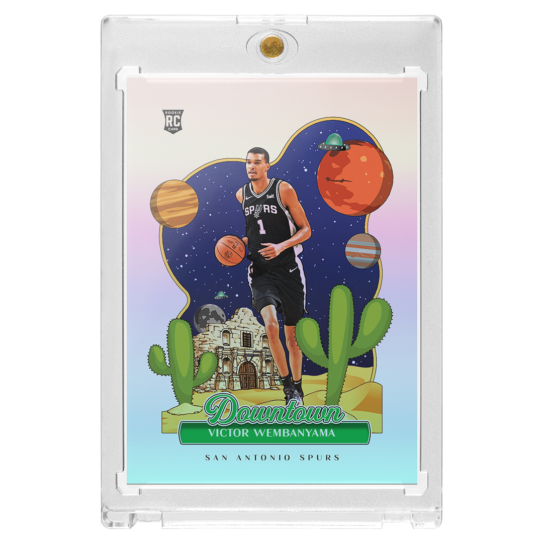 Custom Victor Wembanyama Silver Holographic Downtown Card