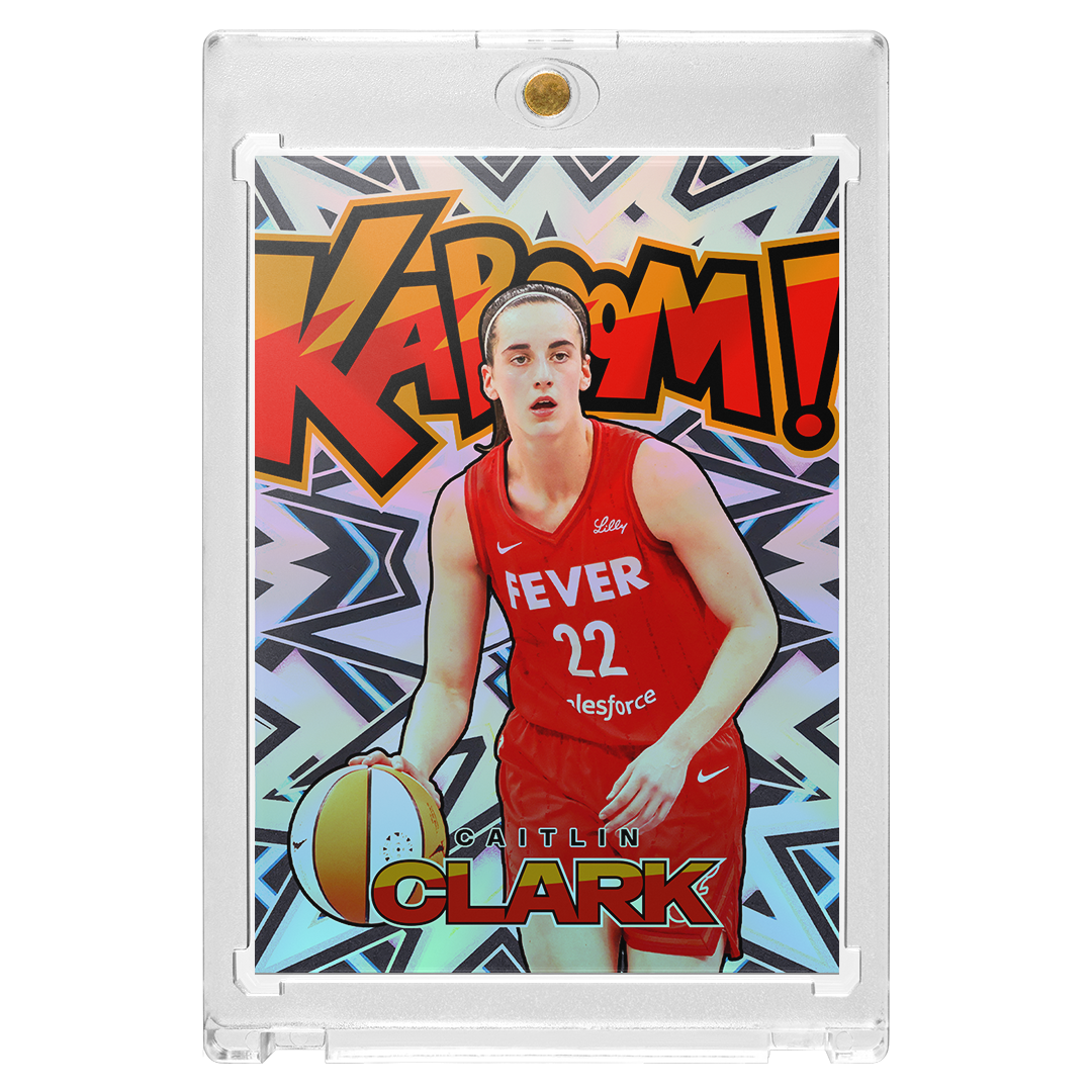 Custom Caitlin Clark Silver Holographic Kaboom Card