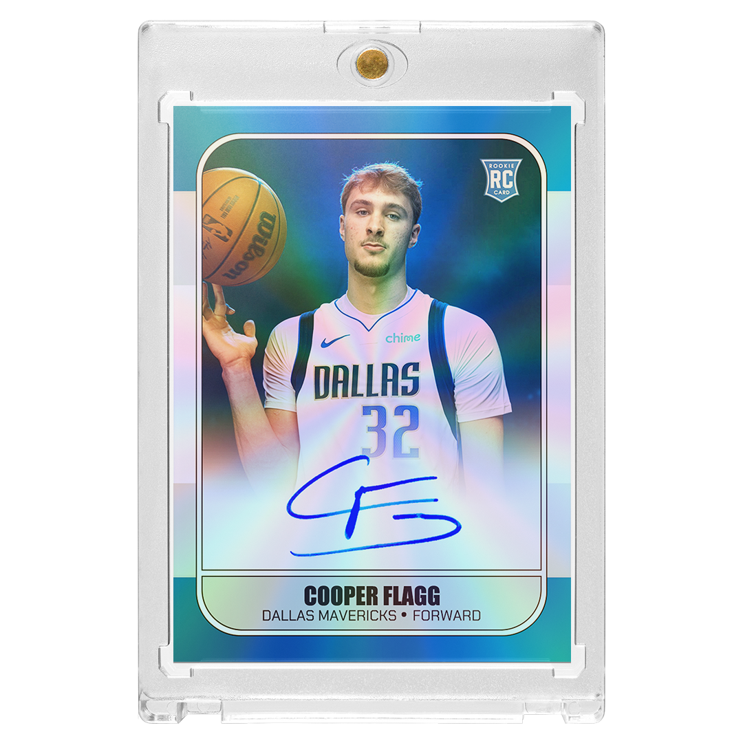Cooper Flagg - Holographic Facsimile Rookie Retro Mavericks Card