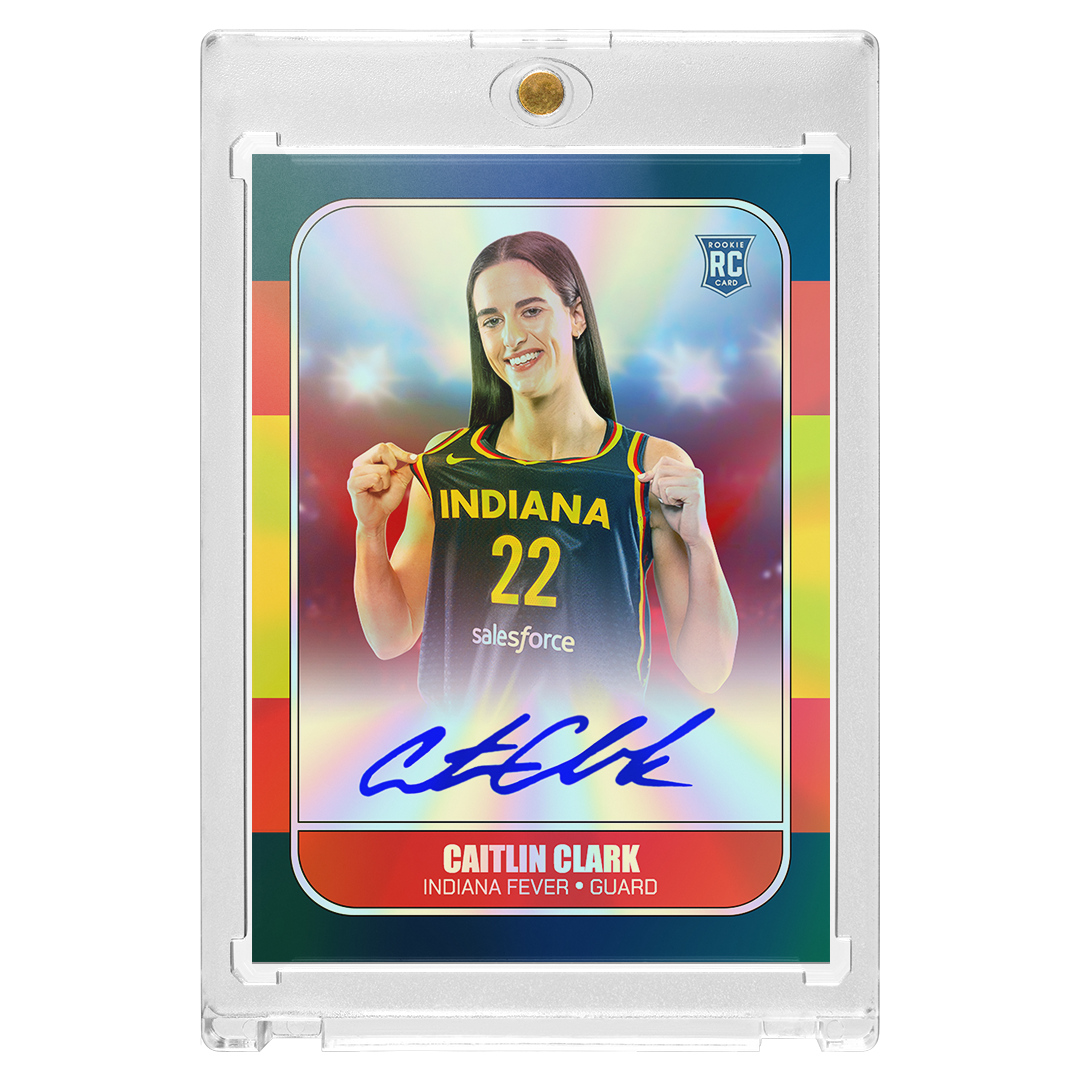 Custom Caitlin Clark Silver Holographic Facsimile Retro Card