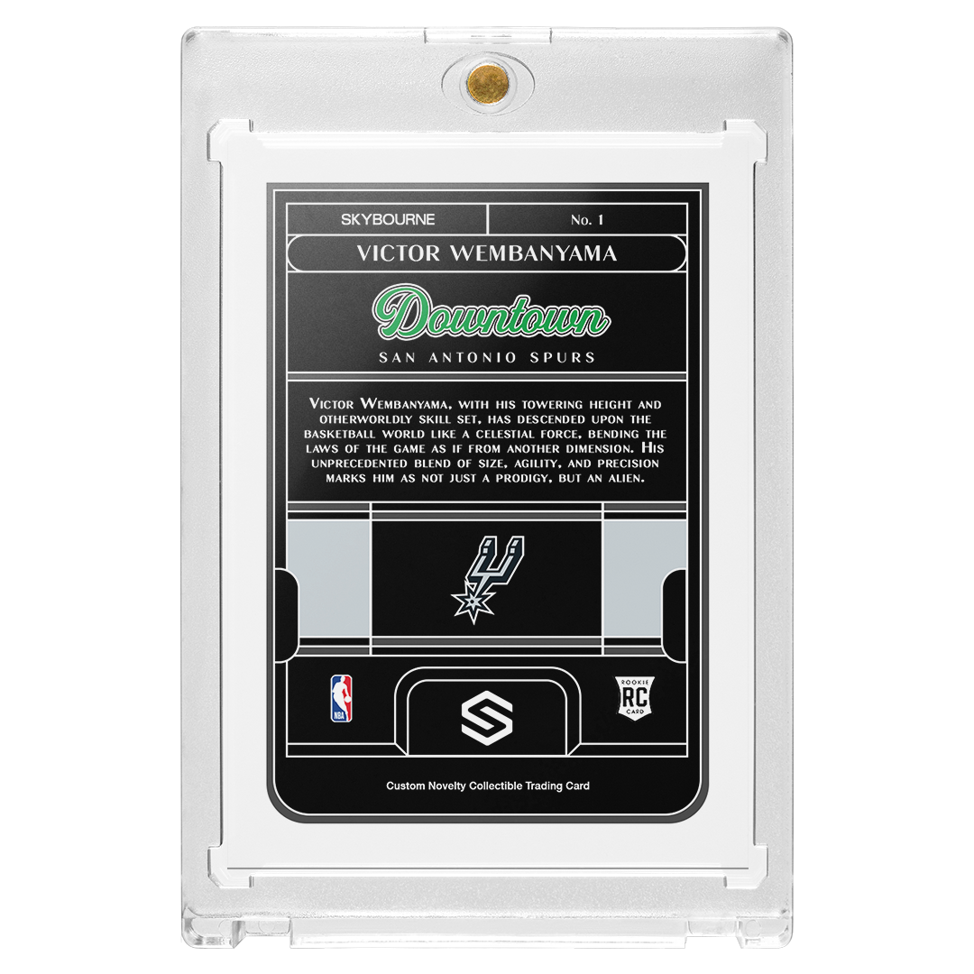 Victor Wembanyama - Holographic Silver Downtown Card