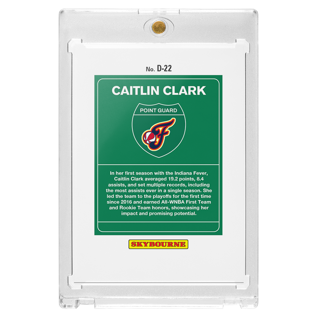 Caitlin Clark - Black Holographic Downtown Speedway Card