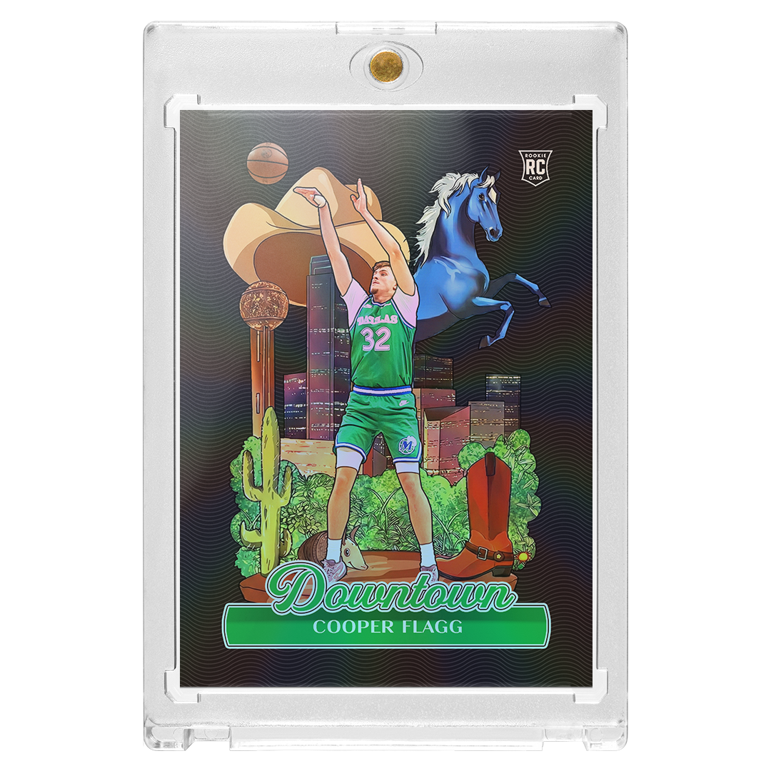 Custom Cooper Flagg Black Holographic Downtown Card