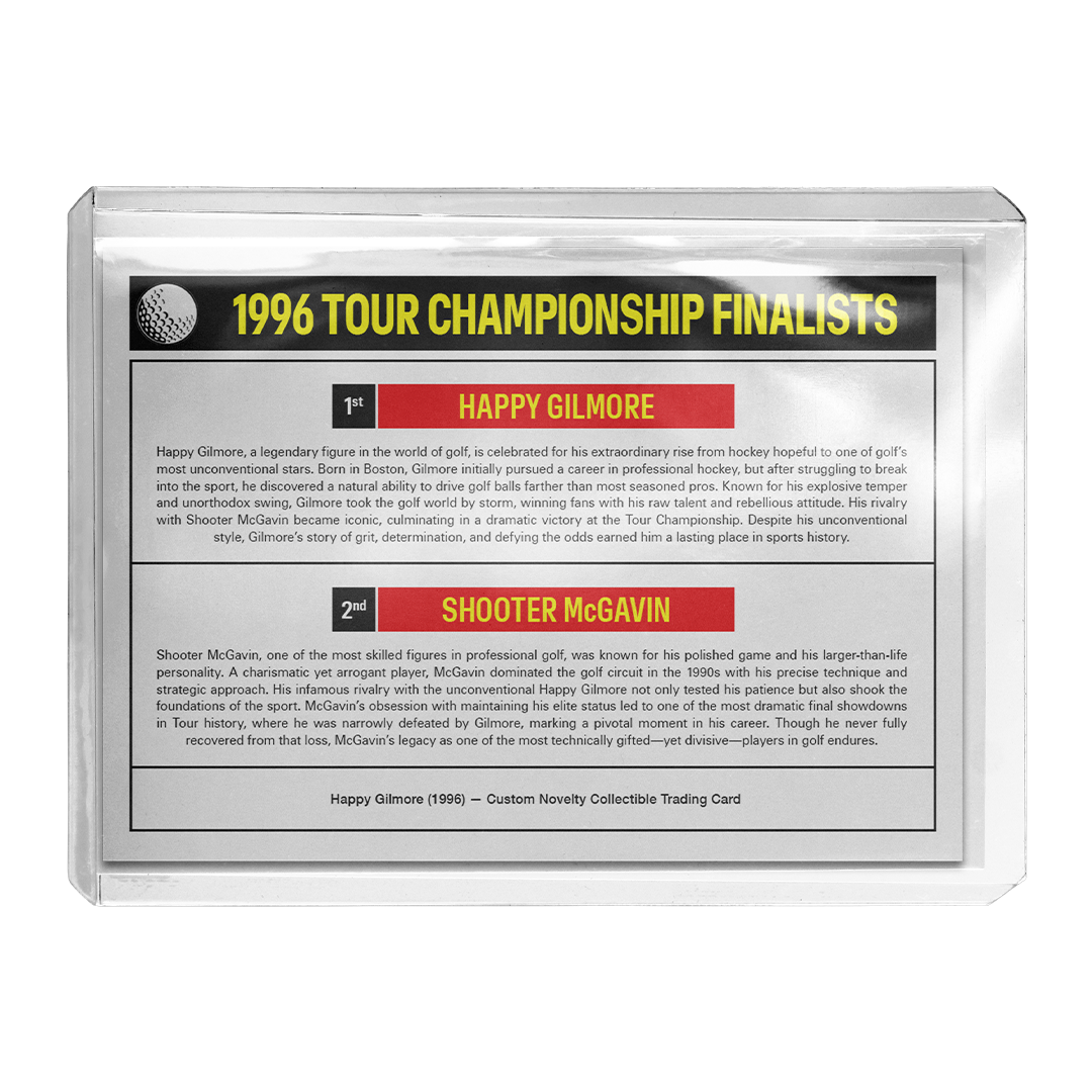 Happy Gilmore x Shooter McGavin - Tour Championship Retro Card