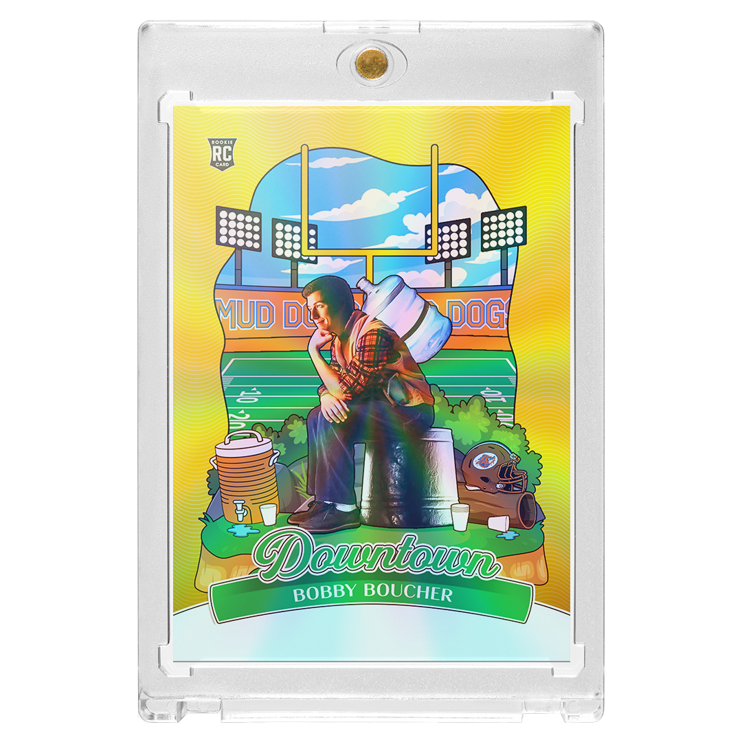 Custom Bobby Boucher Gold Holographic Downtown Card