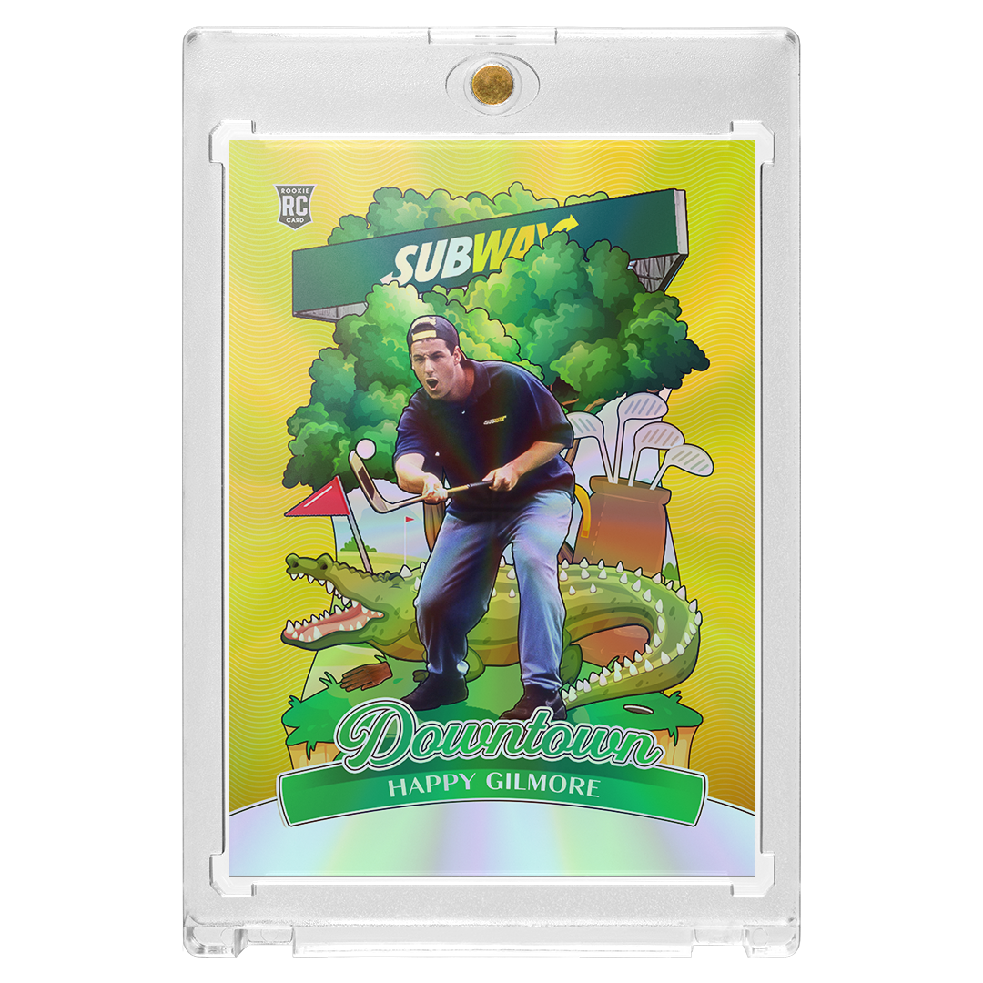 Custom Happy Gilmore Gold Holographic Downtown Card