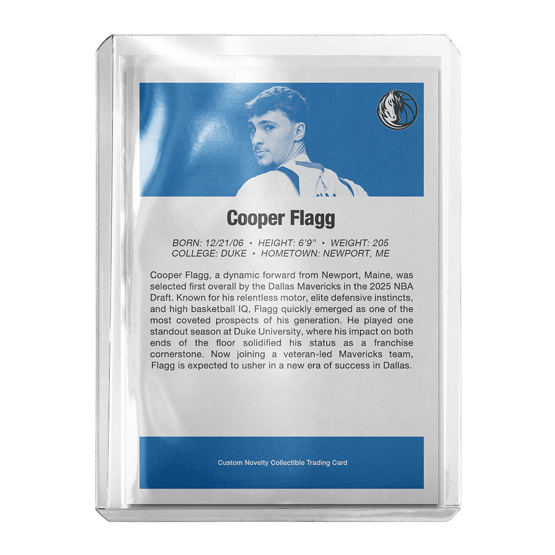 Cooper Flagg - Facsimile Rookie Retro Mavericks Card