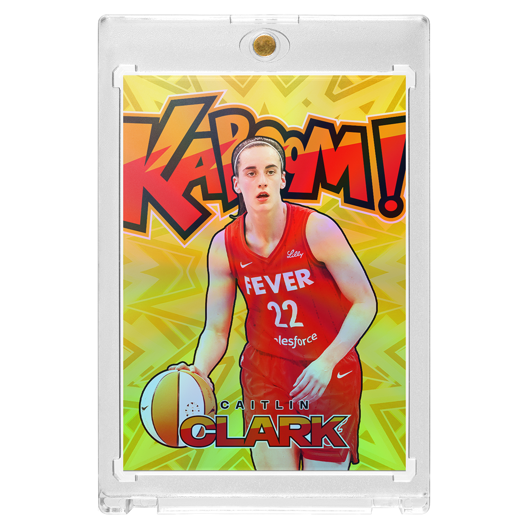Custom Caitlin Clark Gold Holographic Kaboom Card