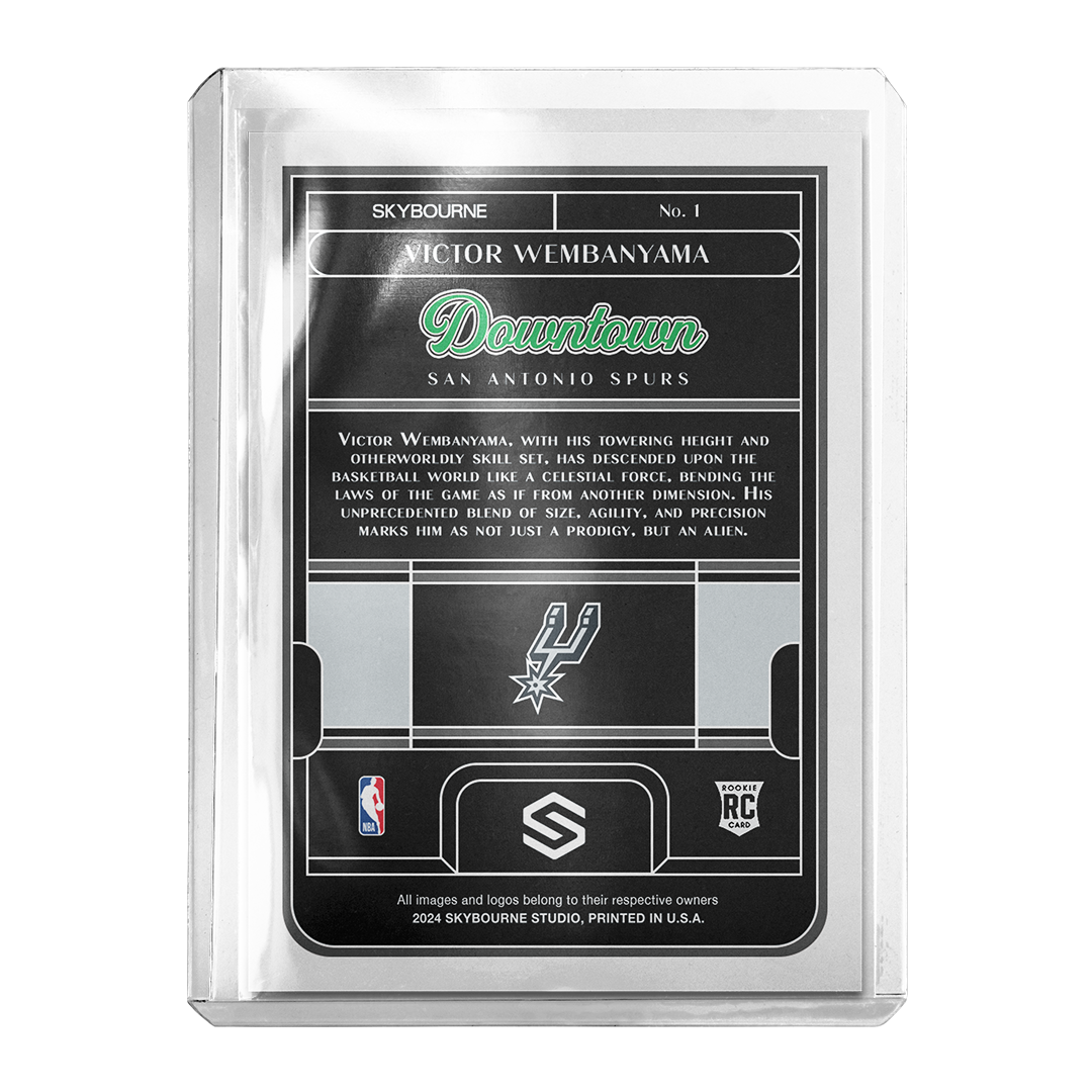 Custom Victor Wembanyama Black Downtown Card