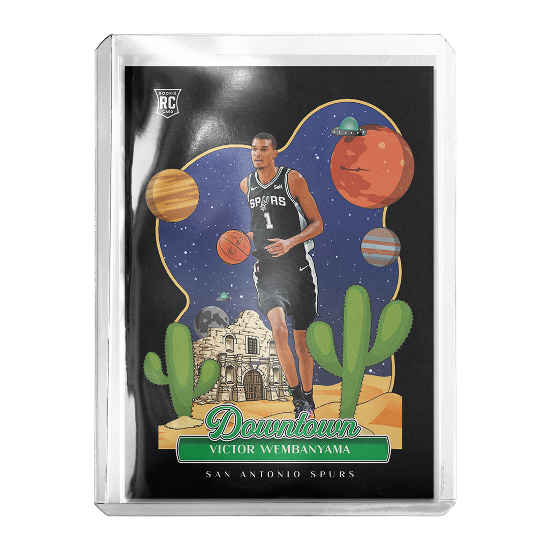 Custom Victor Wembanyama Black Downtown Card